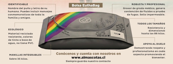 Euthabag para cuerpo de mascota fallecida - Almascotas Chile